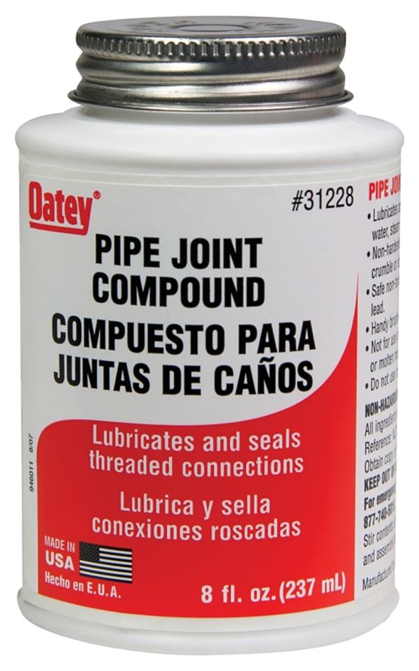 Oatey 31228 Pipe Joint Compound, 8 fl-oz, Paste, Gray