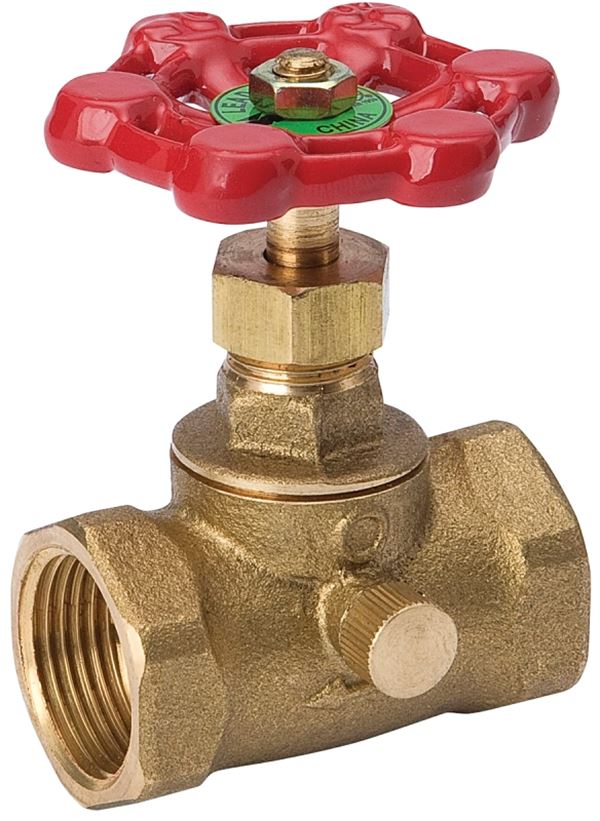 Southland 105-104NL Stop and Waste Valve, 3/4 in Connection, FPT x FPT, 125 psi Pressure, Brass Body