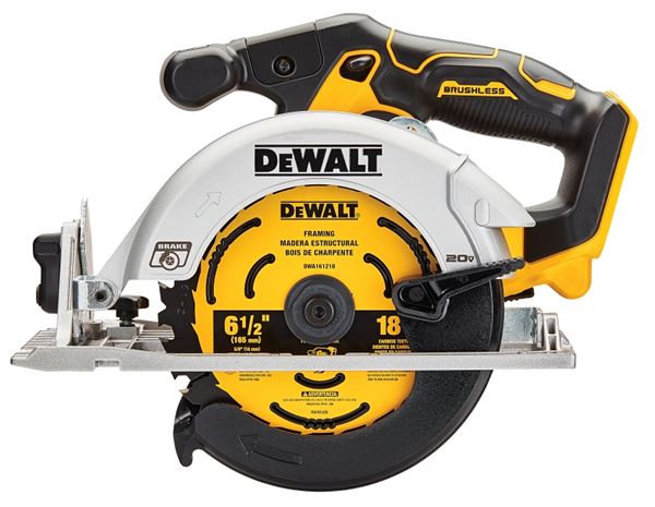 DeWALT DCS565B Circular Saw, Tool Only, 20 V, 6-1/2 in Dia Blade, 1-5/8, 2-1/8 in Cutting Capacity