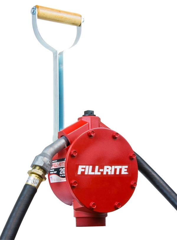 Fill-Rite FR152 Hand Pump, 20 to 34-3/4 in L Suction Tube, 3/4 in Outlet, 20 gal/100 Stroke, Cast Aluminum