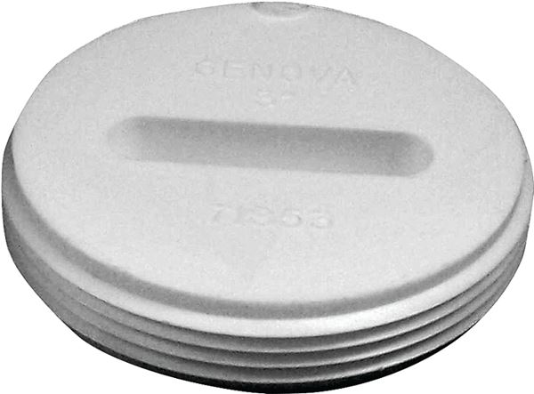 Canplas 193063 Toe Saver Floor Plug, 3 in, MNPT, PVC, White