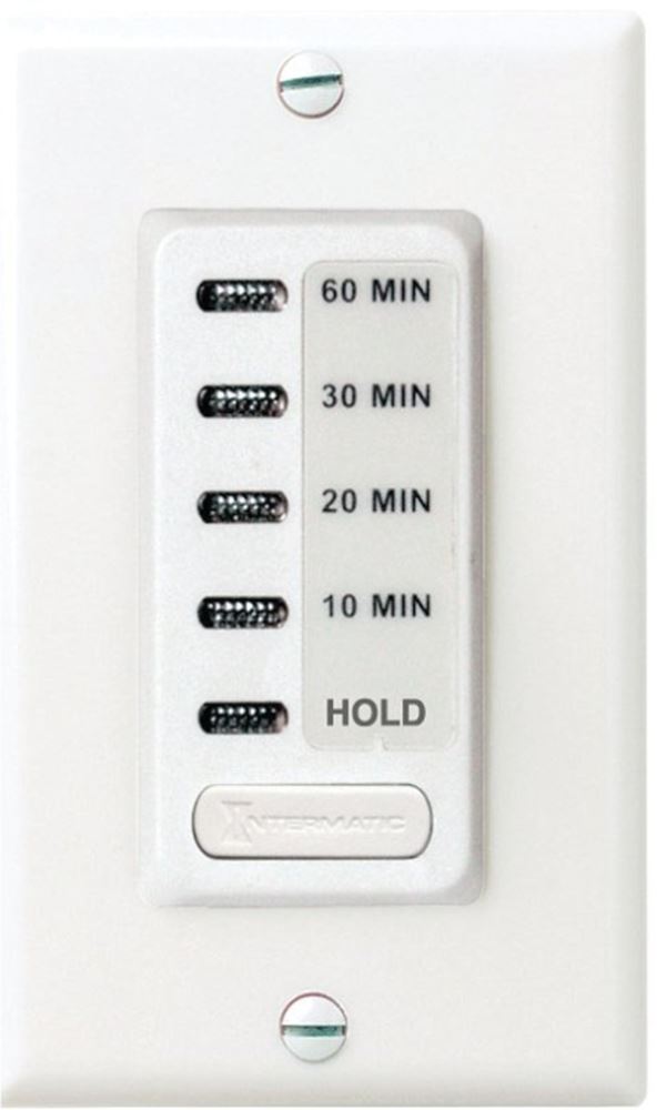 Intermatic EI210W Electronic Countdown Timer, 15 A, 120 V, 1800 W, 10 to 60 min Time Setting, White