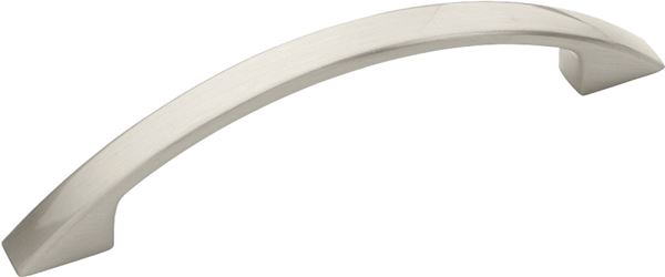 Amerock BP52996G10 Cabinet Pull, 4-13/16 in L Handle, 1-1/16 in Projection, Zinc, Satin Nickel