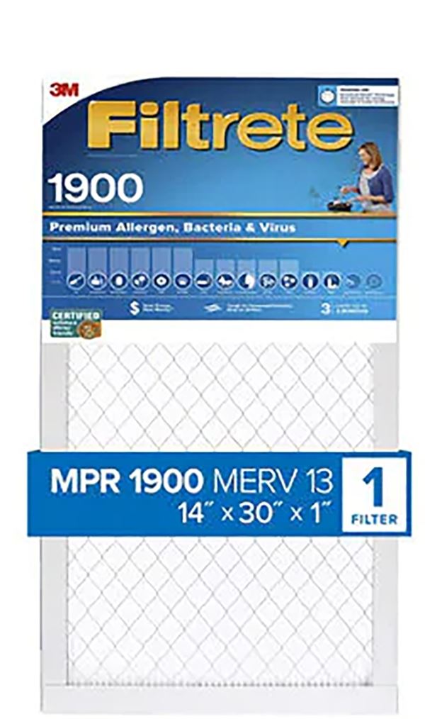 FILTER AIR 1900MPR 14X30X1IN, Pack of 4