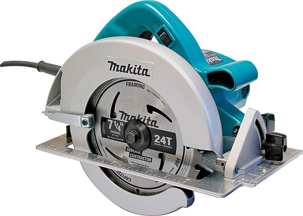 Makita 5007F Circular Saw, 15 A, 7-1/4 in Dia Blade, 5/8 in Arbor, 1-3/4 in at 45 deg, 2-3/8 in at 90 deg D Cutting