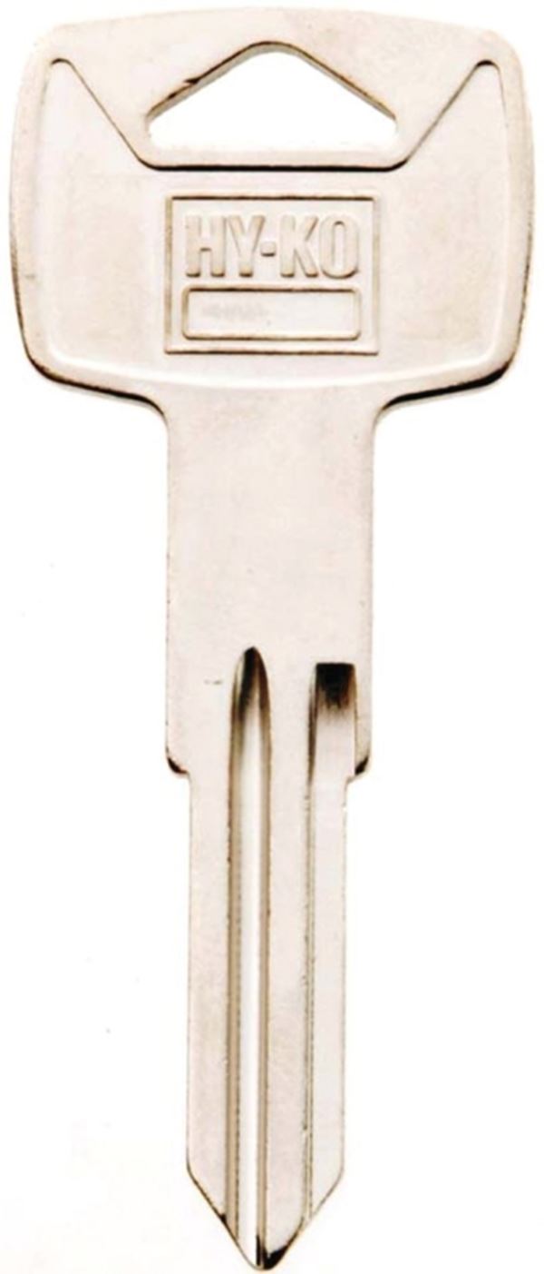 Hy-Ko 11010B61 Key Blank, Brass, Nickel, Pack of 10