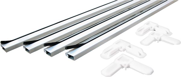 Make-2-Fit PL 7814 Screen Frame Kit, 5 ft L x 3/4 in W Dimensions, Aluminum, White, Painted, 10-Piece