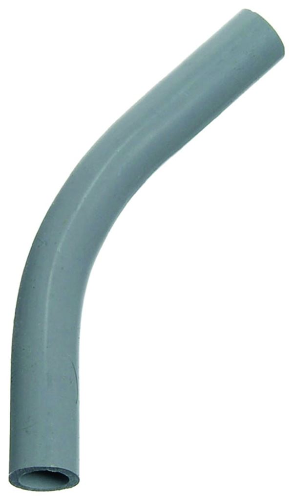 Carlon UA7AHR-CTN Elbow, 1-1/2 in Trade Size, 45 deg Angle, SCH 80 Schedule Rating, PVC, Plain End, Gray