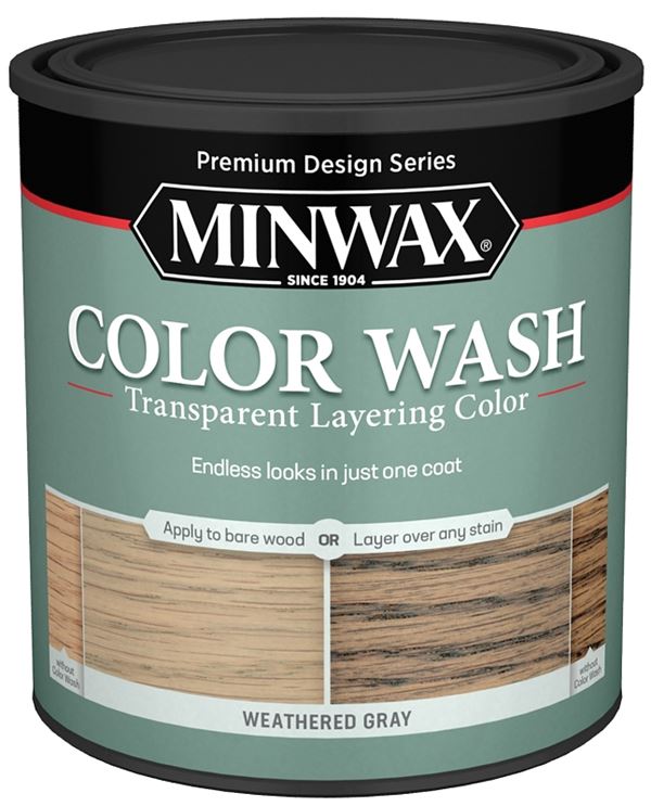 Minwax 400140000 Wood Stain, Weathered Gray, Liquid, 1 qt, Pack of 4