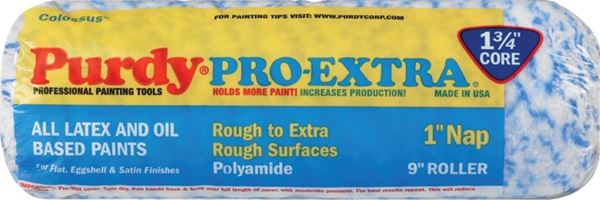 Purdy Pro-Extra Colossus 665095 Paint Roller Cover, 3/8 in Thick Nap, 9 in L, Woven Polyamide Cover