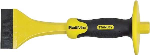 STANLEY FMHT16468 Floor Chisel, 3 in Tip, Flat Tip, 5.11 in Handle, Ergonomic Handle, Rubber Handle, Steel