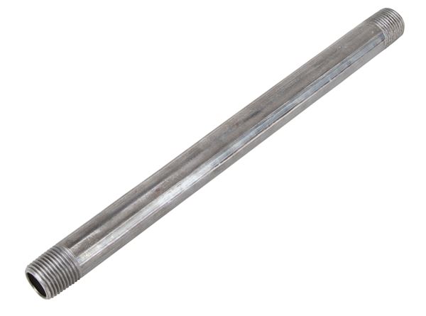 Prosource 1/2X12B Pipe Nipple, 1/2 in, Male, Steel, SCH 40 Schedule, 12 in L