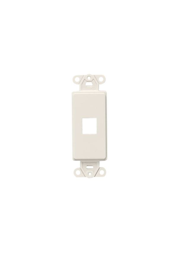 Leviton 41641-00T Wallplate Insert, 2-39/64 in L, 1.29 in W, 1 -Gang, Plastic, Light Almond