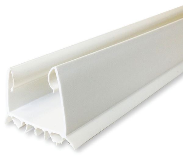 M-D 43336 Door Seal, 2-1/4 in W, 36 in L, Vinyl, White