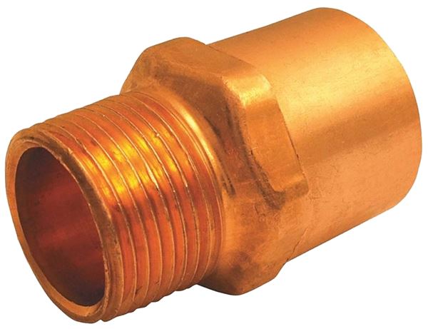 Elkhart Products 104R Series 30304 Reducing Pipe Adapter, 3/8 x 1/2 in, Sweat x MNPT, Copper