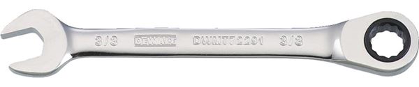 DeWALT DWMT72291OSP Combination Wrench, SAE, 3/8 in Head, 5-5/32 in L, 12-Point, Chrome, Comfort-Grip Handle