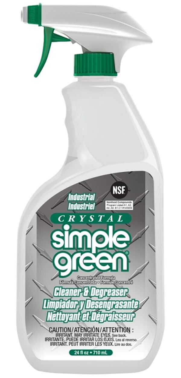 Simple Green 0610001219024 Industrial Cleaner and Degreaser, 24 oz Trigger Bottle, Liquid, Sassafras, Green