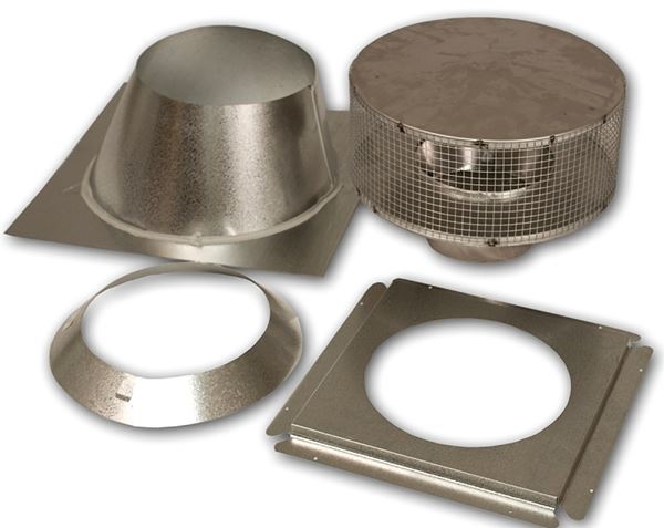 FMI CP-8DM Chimney Vent Kit, For: 8 in ID, 12-3/8 in OD, 1700 deg pipe