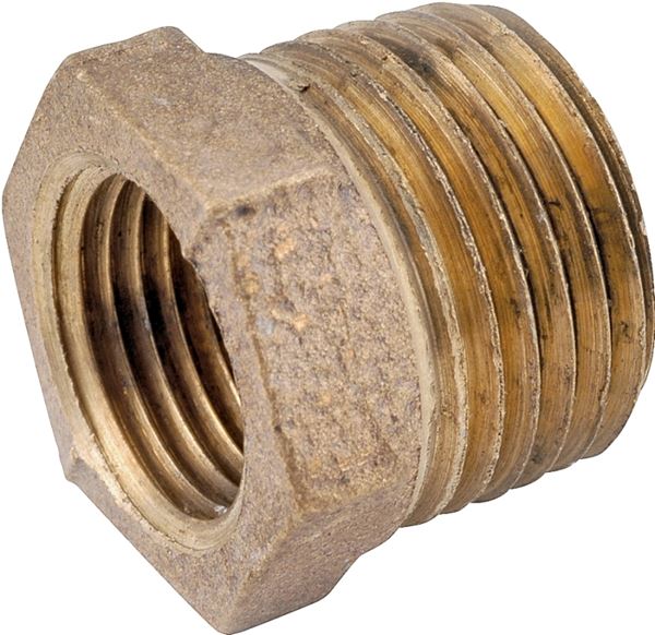 Anderson Metals 738110-0402 Reducing Pipe Bushing, 1/4 x 1/8 in, Male x Female, 200 psi Pressure, Pack of 5