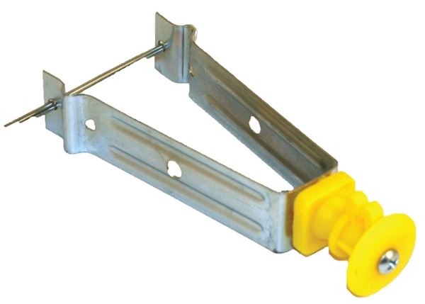 Zareba ICLXY-Z Chain-Link Insulator, Aluminum/Polywire/Steel, Plastic, Yellow