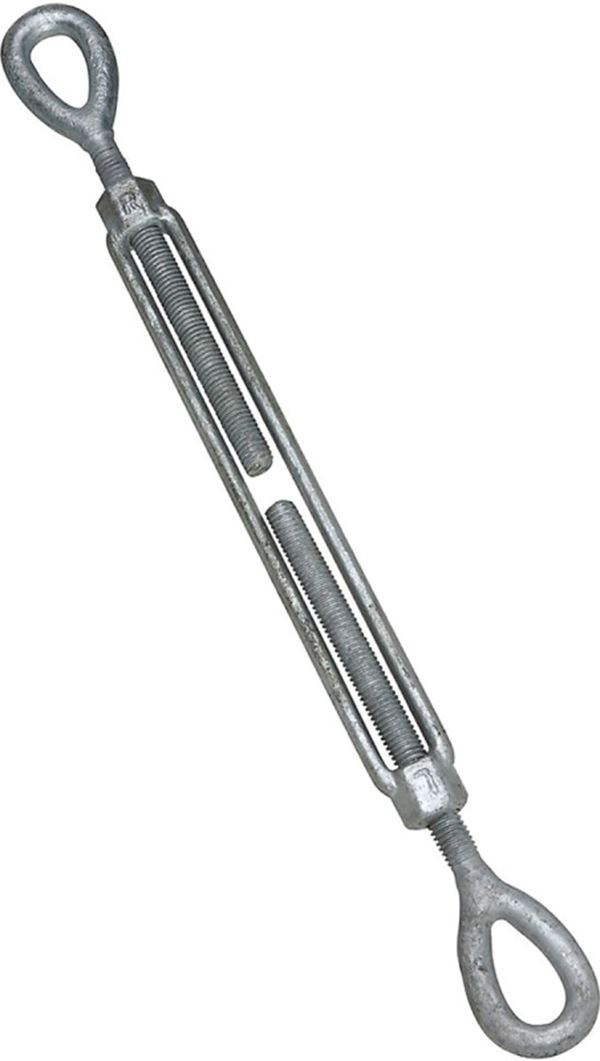 National Hardware 3270BC Series N177-410 Turnbuckle, 1800 lb Working Load, 1/2 in Thread, Eye, Eye, 9 in L Take-Up