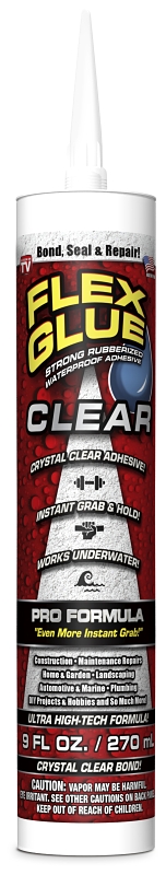 Flex Seal GFSCLRR09 Flex Glue, Clear, 9 oz, Cartridge