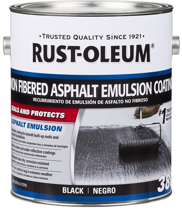 Rust-Oleum 380 Series 301908 Non-Fibered Coating, Black, 1 gal, Liquid