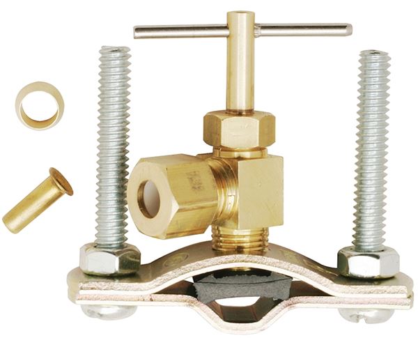 Plumb Pak PP25502LF Saddle Valve, 1/4 in OD Connection, Brass Body, Chrome