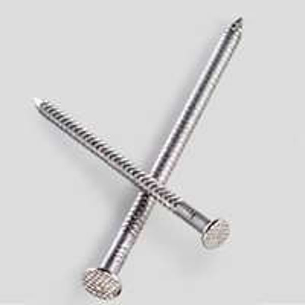 Simpson Strong-Tie S16PTD1 Deck Nail, 16D, 3-1/2 in L, 304 Stainless Steel, Bright, Full Round Head, Annular Ring Shank