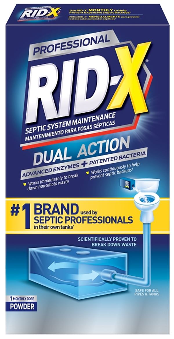 RID-X 1920094143 Septic Tank Cleaner, Powder, Tan, Fermentation, 9.8 oz Box