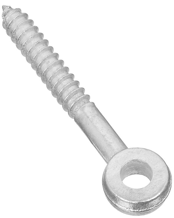 National Hardware 296BC Series N131-227 Screw Eye, 3-1/4 in L Thread, 5 in OAL, Steel, Zinc