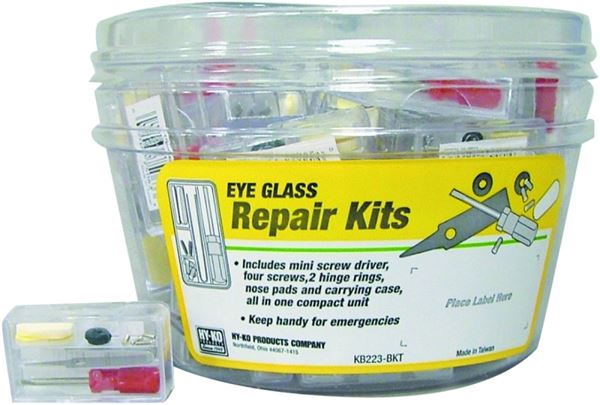 Hy-Ko KB223-BKT Eyeglass Repair Kit, Plastic, Pack of 50