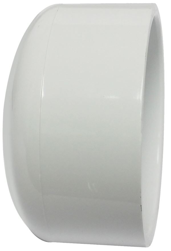 Canplas 193084S Pipe Cap, 4 in, Hub, PVC, White