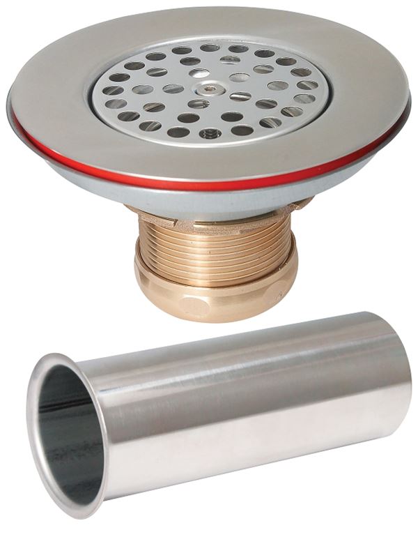 Keeney 1376SST Sink Strainer, Brass/Stainless Steel/Thermoplastic Elastomer