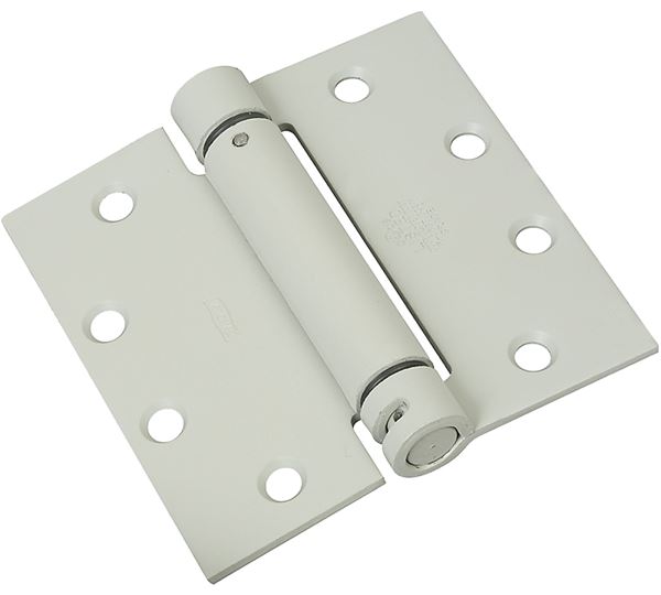 National Hardware 2060R Series N236-013 Spring Hinge, 4-1/2 in H Frame Leaf, Steel, Prime Coat, Screw Mounting, 50 lb