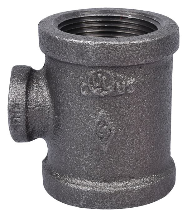 Prosource B130R 32X15 Pipe Tee, 1/2 x 1-1/4 in, Threaded, Malleable Iron, SCH 40 Schedule, 300 PSI Pressure