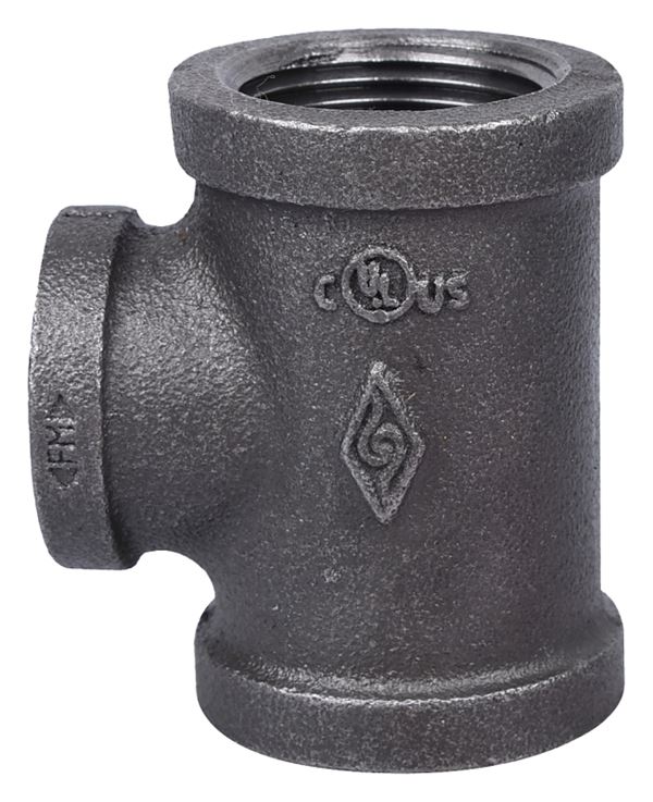 Prosource B130R 25X20 Pipe Tee, 3/4 x 1 in, Threaded, Malleable Iron, SCH 40 Schedule, 300 PSI Pressure