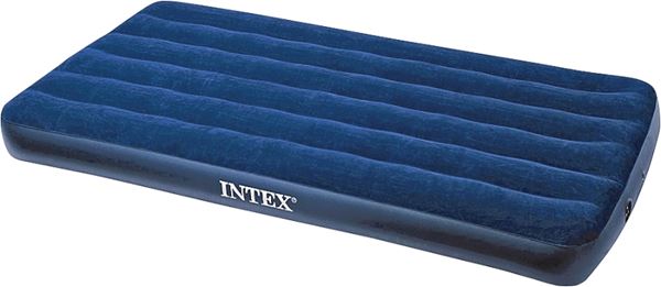 INTEX 68757 Downy Airbed Mattress, 75 in L, 39 in W, Twin, Vinyl, Blue, Pack of 4