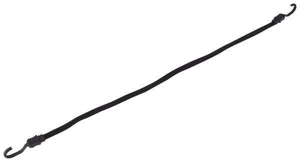 ProSource FH92106-5 Stretch Cord, 17 mm Dia, 40 in L, Polypropylene, Black, Hook End, Pack of 10