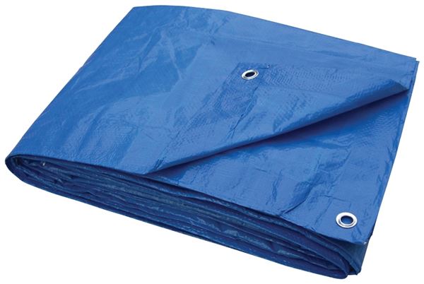 ProSource T0810BB70 Tarpaulin, 10 ft L, 8 ft W, 3.5 mil Thick, Polyethylene, Blue