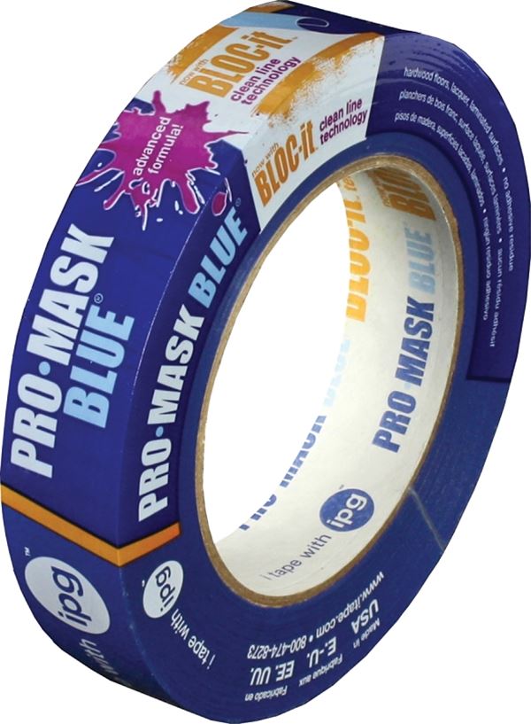 IPG 9530-.75 Masking Tape, 60 yd L, 0.7 in W, Crepe Paper Backing, Blue