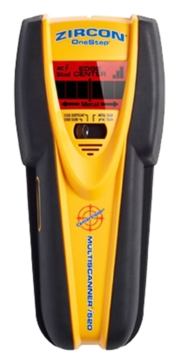 Zircon 63960 Multi-Scanner OneStep i520 with Battery, 9 V Battery, 1-1/2 in Detection, Detectable Material: Metal/Wood