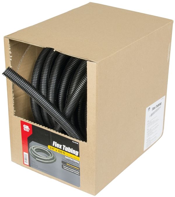 Gardner Bender FLX-3410B Split Tubing, 3/4 in Dia, 100 ft L, Polypropylene, Black