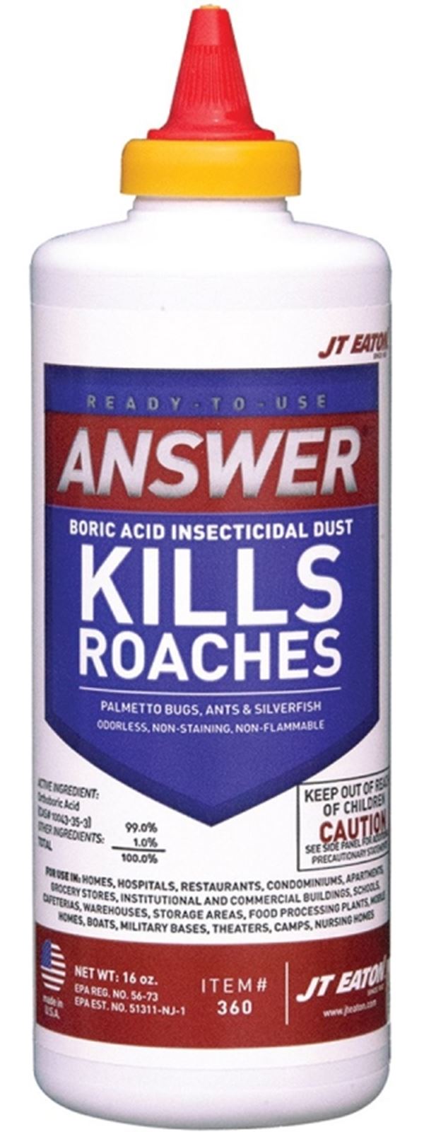 J.T. Eaton Answer 360 Insecticidal Dust, Powder, 16 oz, Bottle