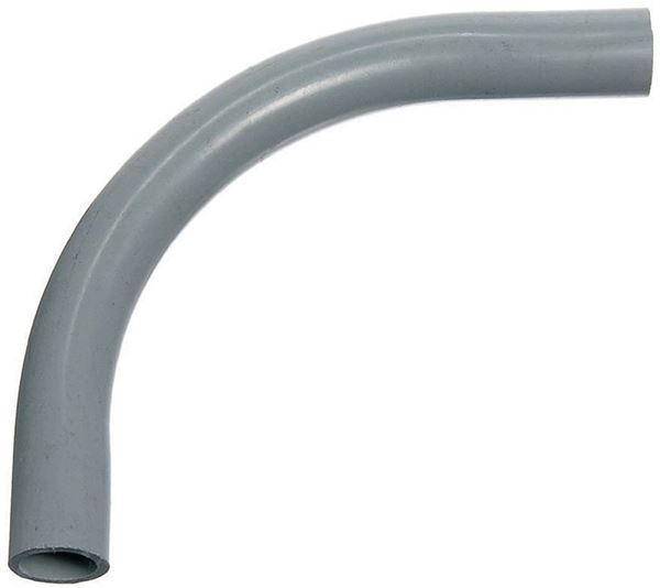 Carlon UA9FL Elbow, 3 in Trade Size, 90 deg Angle, SCH 40 Schedule Rating, PVC, 36 in L Radius, Plain End, Gray