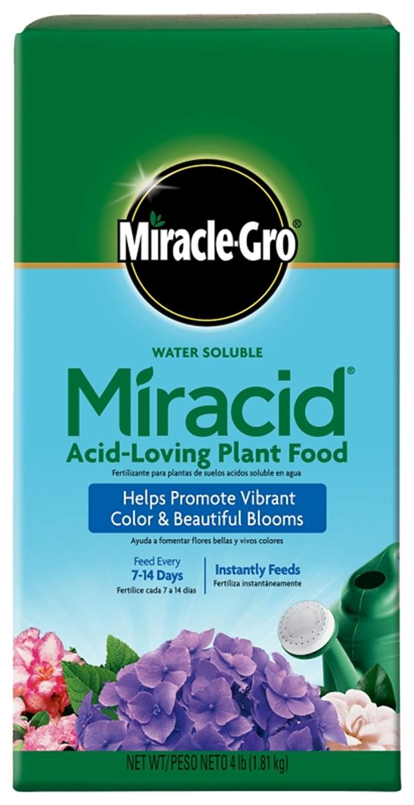 Miracle-Gro Miracid 1850011 Acid Loving Plant Food, 4 lb Box, Solid, 30-10-10 N-P-K Ratio