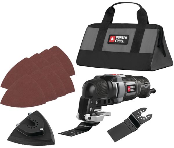 Porter-Cable PCE606K Oscillating Multi-Tool Kit, 3 A, 10,000 to 22,000 opm, 2.8 deg Oscillating