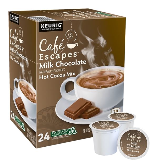 KEURIG 5000330121 K-Cup Pod, Milk Chocolate Flavor, Yes Caffeine Box, Pack of 4