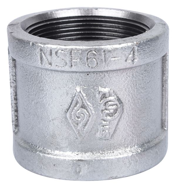 ProSource 21-2G Pipe Coupling, 2 in, Threaded, Malleable Steel, SCH 40 Schedule, 300 psi Pressure