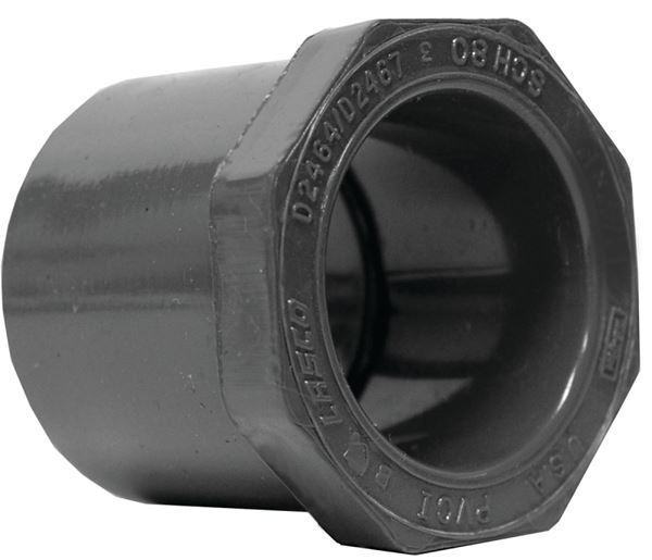 IPEX 036604 Reducer Bushing, 3/4 x 1/2 in, Spigot x Socket, PVC, SCH 80 Schedule, 690, 850 psi Pressure